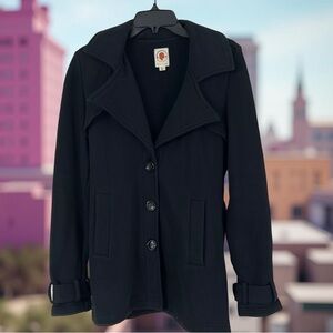 Women’s Tulle Brand Cotton Knit Peacoat Sz Large